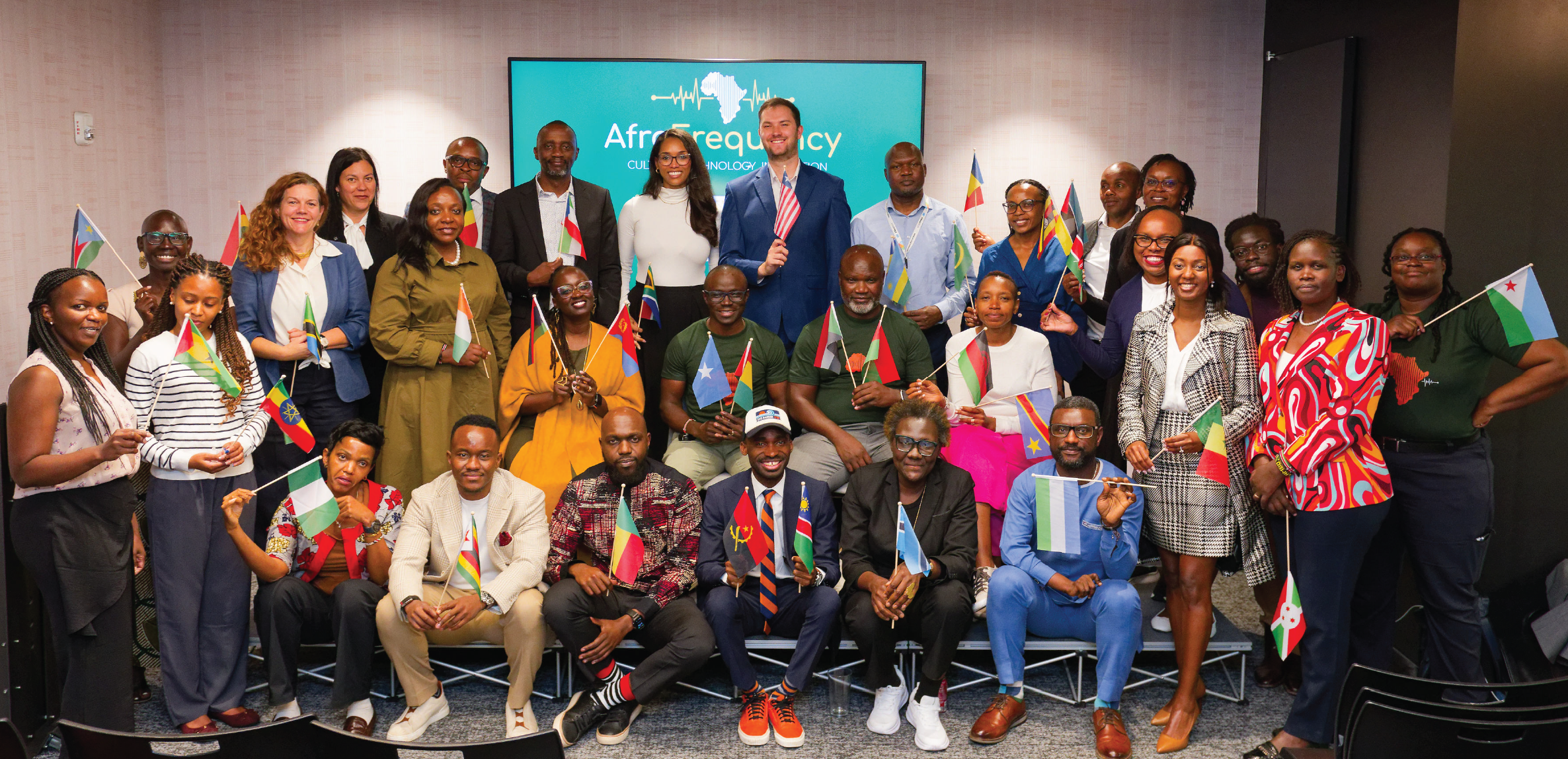 The AfroFrequency community gathered at an event